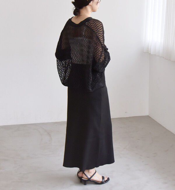 quaranciel「quaranciel:〈手洗い可能〉バルキーレース ドルマン スリーブ カーディガン」|カーディガン|