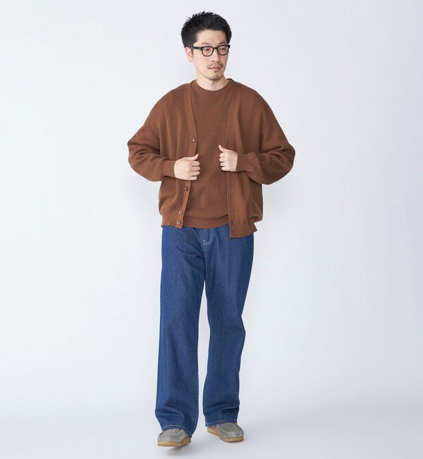 SHIPS「SHIPS: 奥山メリヤス Vネック カーディガン」|カーディガン|