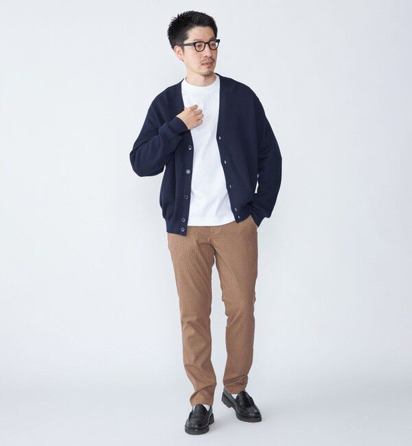 SHIPS「SHIPS: 奥山メリヤス Vネック カーディガン」|カーディガン|