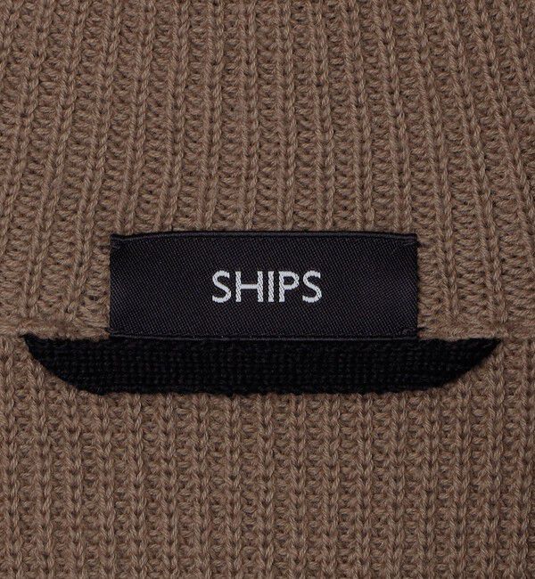 SHIPS「SHIPS: 〈手洗い可能〉ウールコットン アラン ショール カーディガン」|カーディガン|