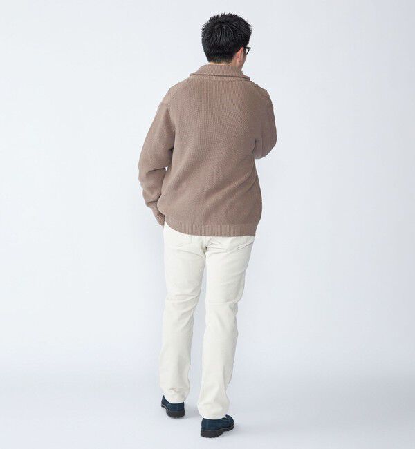 SHIPS「SHIPS: 〈手洗い可能〉ウールコットン アラン ショール カーディガン」|カーディガン|