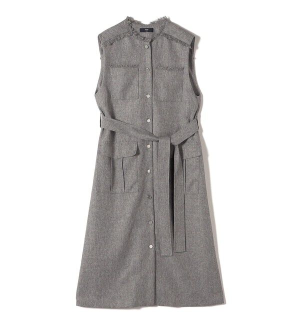 SHIPS Colors 「SHIPS Colors:ミックスツイード フリンジ ワンピース 2◇」|ワンピース|グレー