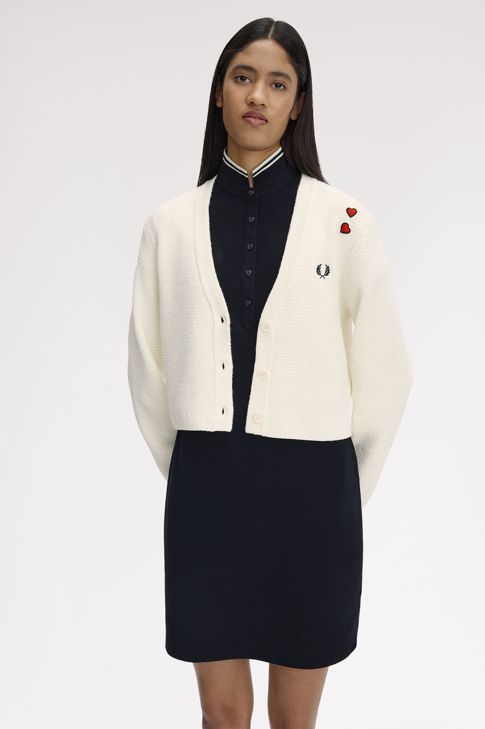 FRED PERRY 「Amy Winehouse Textured Knit Cardigan」|カーディガン|LIGHT ECRU
