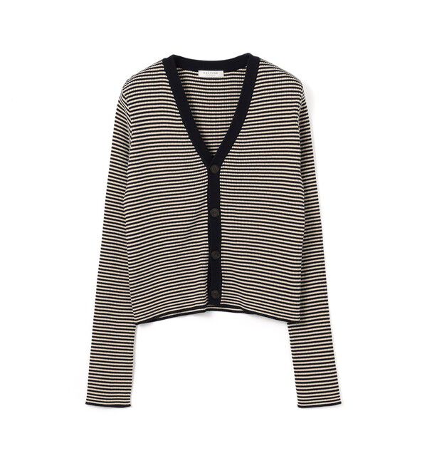 MACPHEE「コットンリブ Vネックカーディガン」|カーディガン|68 ネイビー系