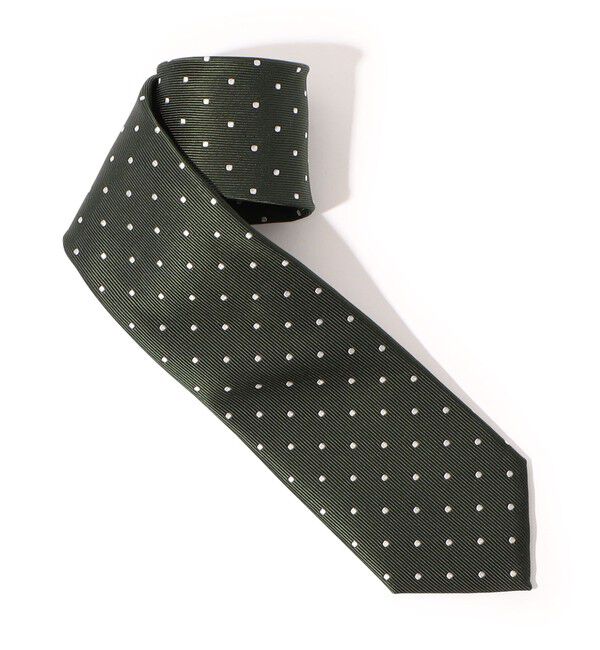 TOMORROWLAND GOODS「TOMORROWLAND シルク ドットネクタイ」|ネクタイ・蝶ネクタイ|56 カーキ系