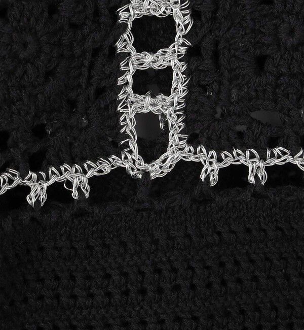 MACPHEE「ギマクロシェ シャツカラーカーディガン」|カーディガン|