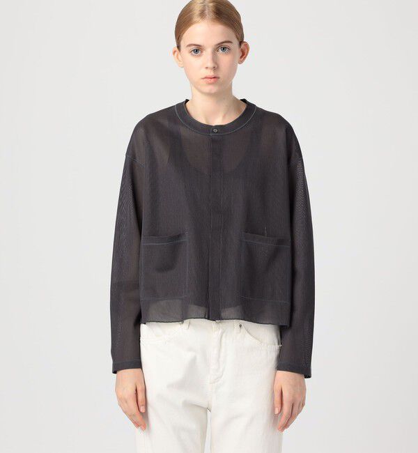 GALERIE VIE「コンパクトラッセル クルーネックカーディガン」|カーディガン|