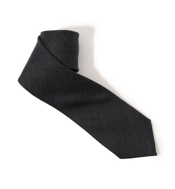 TOMORROWLAND GOODS「STEFANO BIGI ウール ヘリンボーン柄ネクタイ」|ネクタイ・蝶ネクタイ|17 チャコールグレー