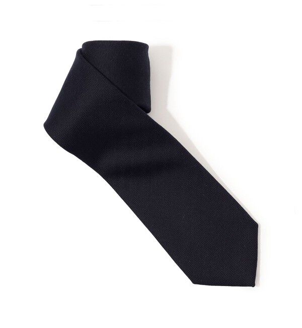 TOMORROWLAND GOODS「STEFANO BIGI ウール ヘリンボーン柄ネクタイ」|ネクタイ・蝶ネクタイ|69 ネイビー