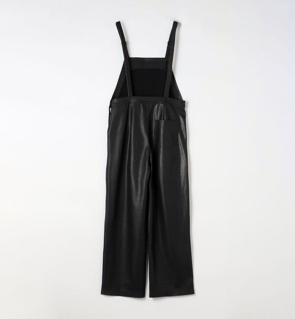 MACPHEE「レザーライク サロペット」|オールインワン|