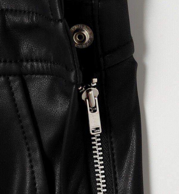 MACPHEE「レザーライク サロペット」|オールインワン|