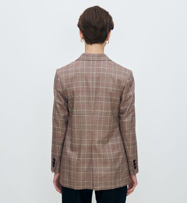 TOMORROWLAND collection「バーガンディウィンドウ ダブルブレストジャケット」|テーラードジャケット|