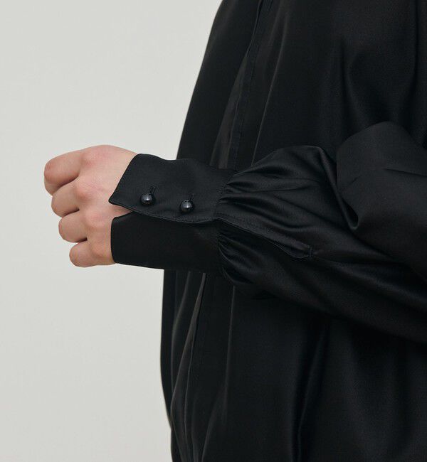 DES PRES「トリアセテートシルクサテン ジップアップブルゾン」|ブルゾン・スタジャン|