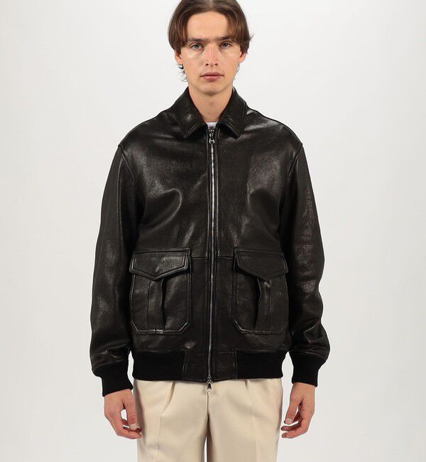 TOMORROWLAND MENS「【別注】EMMETI AKRON ラムレザー ブルゾン」|ブルゾン・スタジャン|