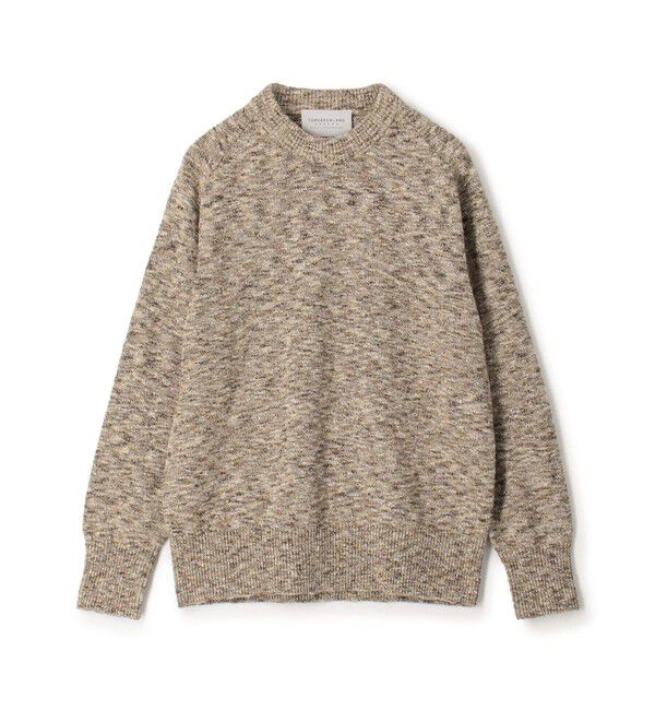 TOMORROWLAND MENS「TOMORROWLAND tricot コットンナイロンメランジニット クルーネックプルオーバー」|ニット・セーター|45 ベージュ系