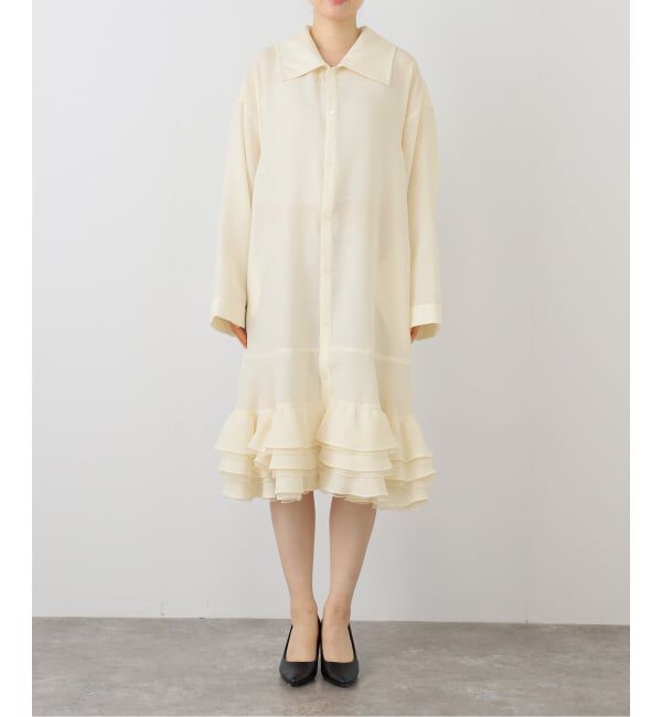  「MIOSMOKEY RUFFLE DRESS MIO-252DR002：ワンピース」|ワンピース|