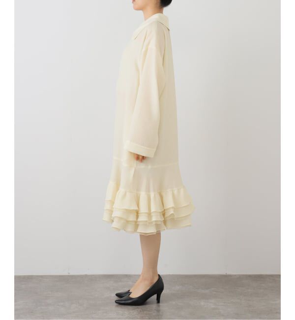 「MIOSMOKEY RUFFLE DRESS MIO-252DR002：ワンピース」|ワンピース|