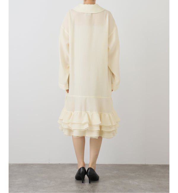  「MIOSMOKEY RUFFLE DRESS MIO-252DR002：ワンピース」|ワンピース|