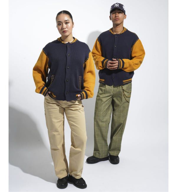 JOINT WORKS「クラフトステッチ ニットスタジャン / Craft-stitched Stadium Knit Jacket」|カーディガン|