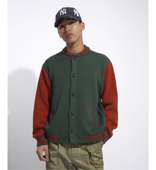 JOINT WORKS「クラフトステッチ ニットスタジャン / Craft-stitched Stadium Knit Jacket」|カーディガン|