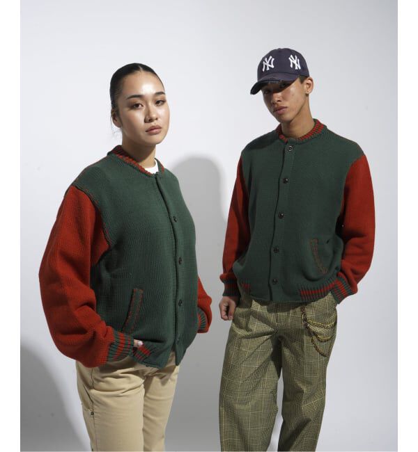 JOINT WORKS「クラフトステッチ ニットスタジャン / Craft-stitched Stadium Knit Jacket」|カーディガン|