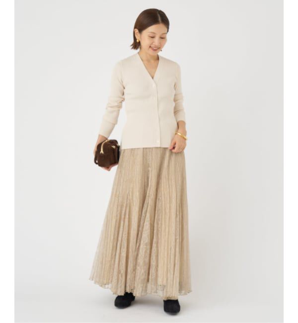 IENA「リブVネックカーディガン」|カーディガン|