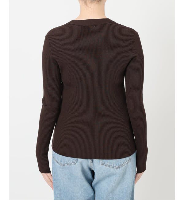 IENA「リブVネックカーディガン」|カーディガン|