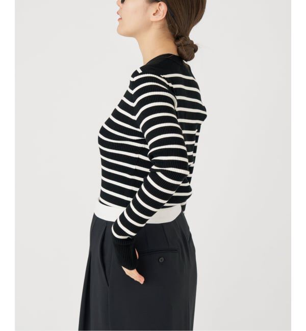 IENA「リブVネックカーディガン」|カーディガン|