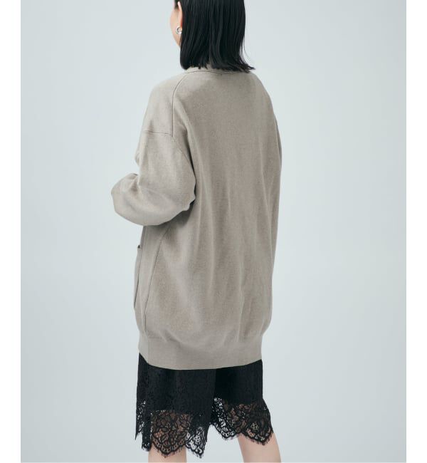 VERMEIL par iena「コットンカシミヤ WジャガードVネックカーディガン」|カーディガン|