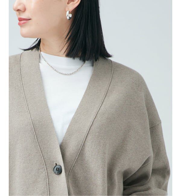 VERMEIL par iena「コットンカシミヤ WジャガードVネックカーディガン」|カーディガン|