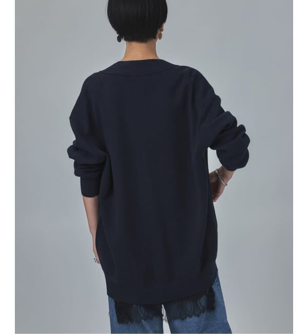 VERMEIL par iena「コットンカシミヤ WジャガードVネックカーディガン」|カーディガン|