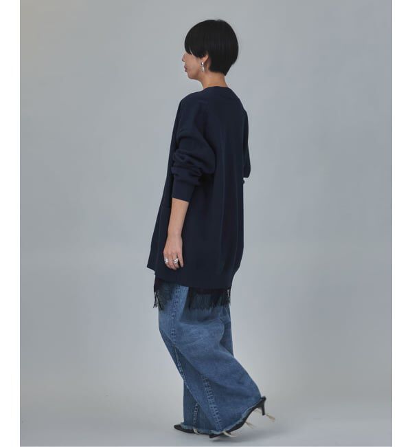 VERMEIL par iena「コットンカシミヤ WジャガードVネックカーディガン」|カーディガン|