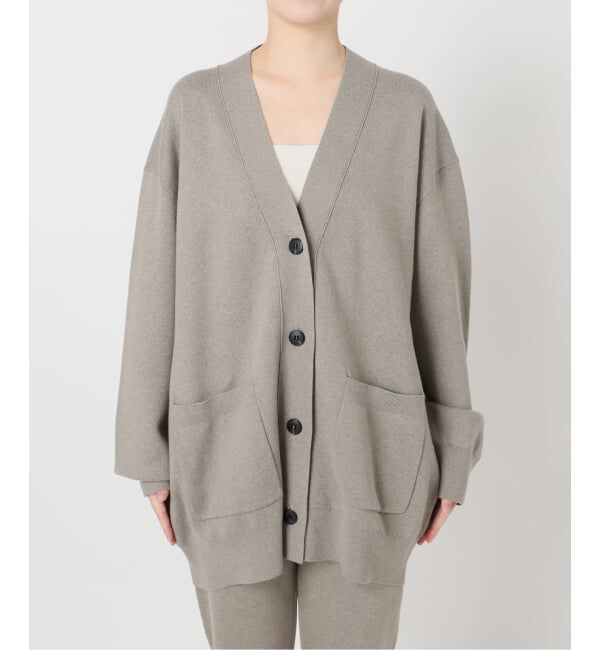 VERMEIL par iena「コットンカシミヤ WジャガードVネックカーディガン」|カーディガン|