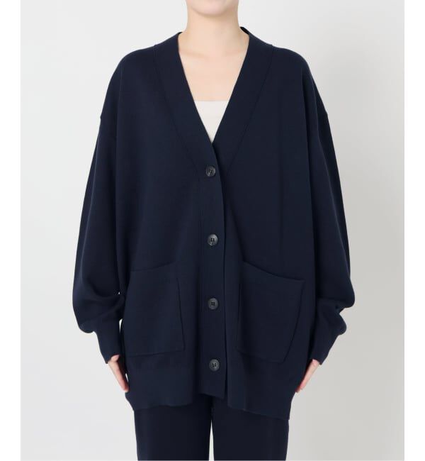 VERMEIL par iena「コットンカシミヤ WジャガードVネックカーディガン」|カーディガン|