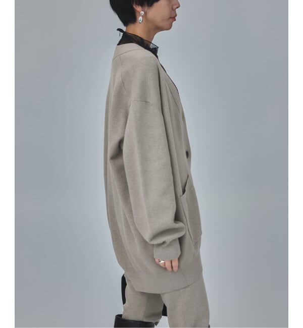 VERMEIL par iena「コットンカシミヤ WジャガードVネックカーディガン」|カーディガン|