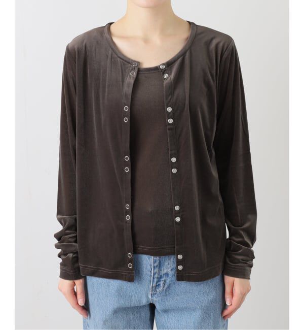 SLOBE IENA「《2枚セット》ベロアセットプルオーバー」|カーディガン|