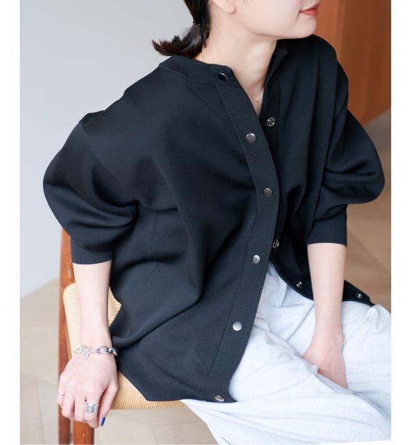 JOURNAL STANDARD「《WEB限定追加》ウォッシャブルバナナスリーブカーディガン」|カーディガン|ブラック