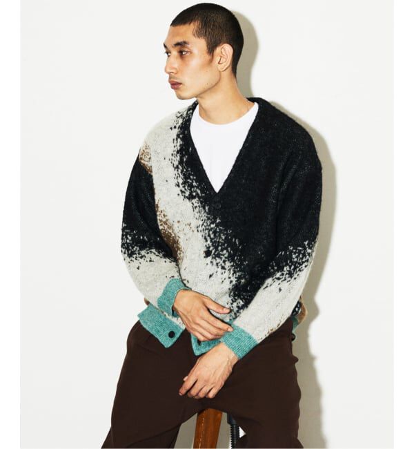 JOURNAL STANDARD「モヘア ミックス グラデーション カーディガン」|カーディガン|ブラック