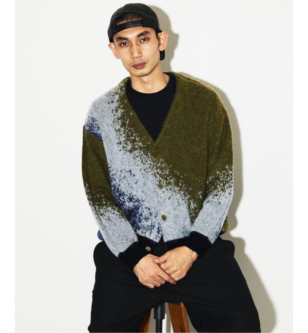 JOURNAL STANDARD「モヘア ミックス グラデーション カーディガン」|カーディガン|カーキ