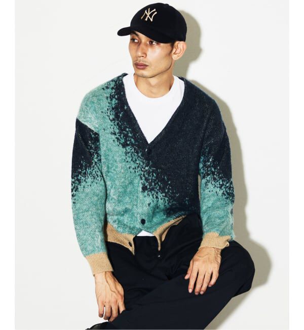 JOURNAL STANDARD「モヘア ミックス グラデーション カーディガン」|カーディガン|ネイビー