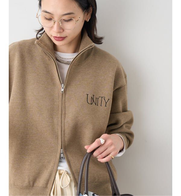 JOURNAL STANDARD「バックロゴダブルジップカーディガン」|カーディガン|ベージュ