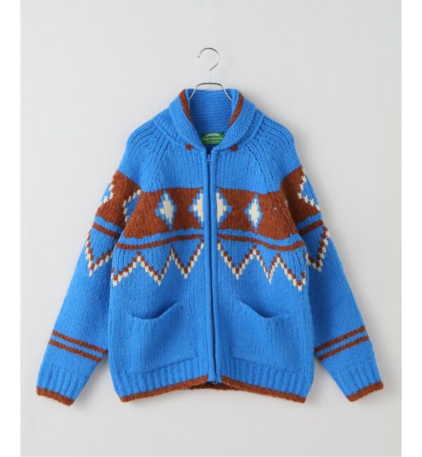 JOURNAL STANDARD relume「【GREEN BUTTER/グリーンバター】Big Dia Cowichan Cardigan」|カーディガン|ブルー A