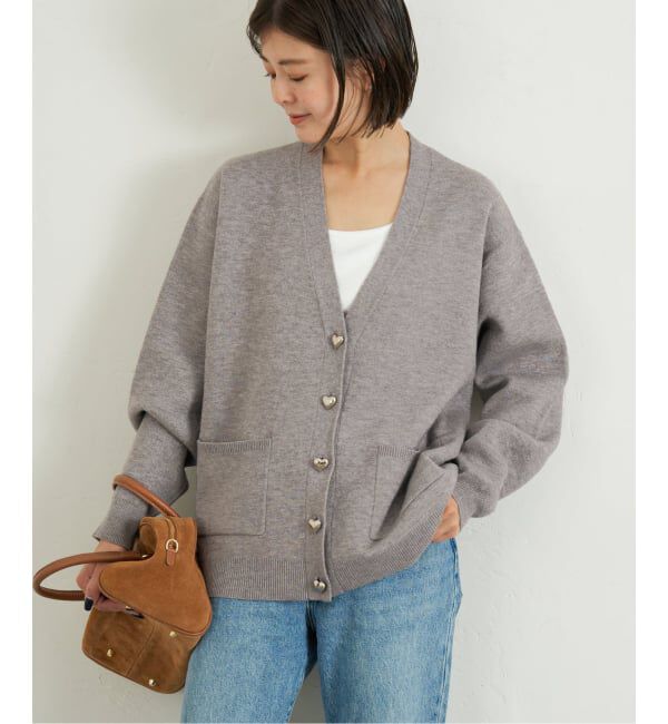 U by SPICK&SPAN「ハートボタンVカーディガン」|カーディガン|