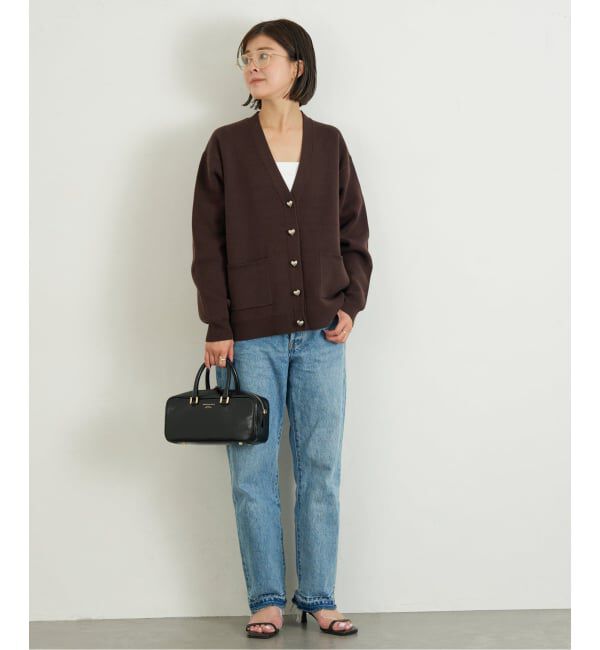 U by SPICK&SPAN「ハートボタンVカーディガン」|カーディガン|