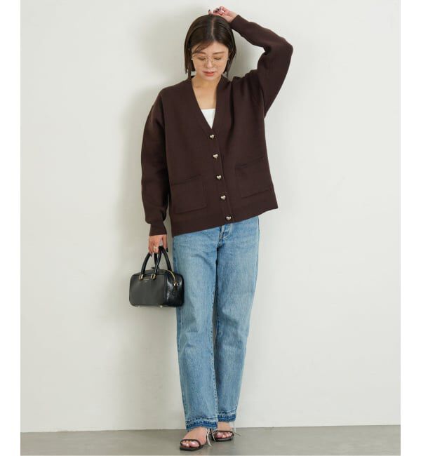 U by SPICK&SPAN「ハートボタンVカーディガン」|カーディガン|