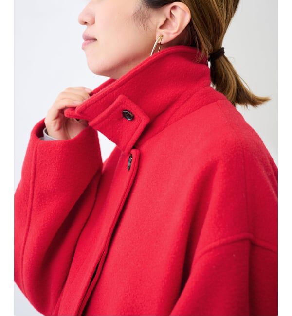 FRAMeWORK「カラーコート」|ステンカラーコート|レッド