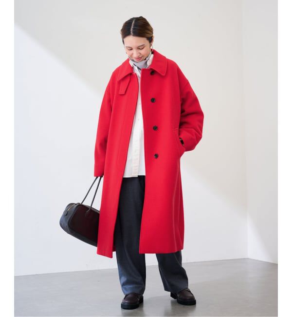 FRAMeWORK「カラーコート」|ステンカラーコート|