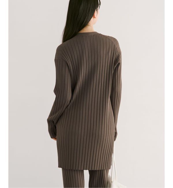 NOBLE「《セットアップ対応》RY/PL ワイドリブVネックカーディガン」|カーディガン|