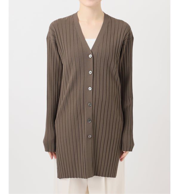 NOBLE「《セットアップ対応》RY/PL ワイドリブVネックカーディガン」|カーディガン|