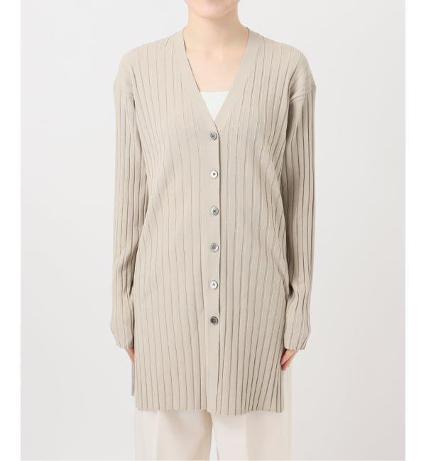 NOBLE「《セットアップ対応》RY/PL ワイドリブVネックカーディガン」|カーディガン|